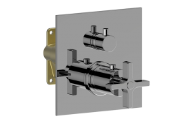 3/4” concealed thermostatic and diverter with 2 outlets - Trim only