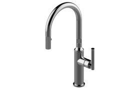 Harley Bar/Prep Tap with dual-function spray/stream pull-down sprayer