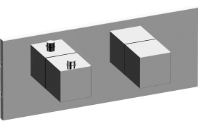 M-Series Valve horizontal Trim with Two Handles - Trim only